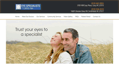 Desktop Screenshot of eyespecialistsofcarolina.com
